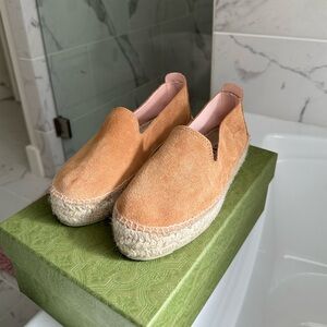 New Manebi Tan Suede Espadrille Slip-On Shoes